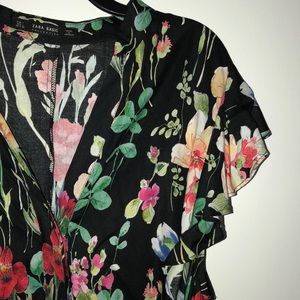 Zara Floral Sleeveless Midi Dress